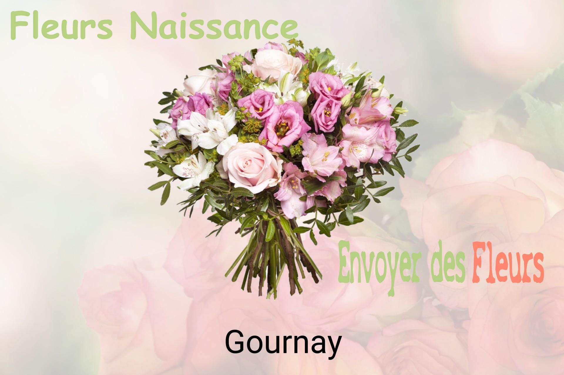Bouquet de fleurs de naissance livré à Gournay